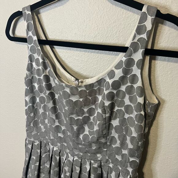 Corey Lynn Calter Anthropologie Silver Polka Dot A-Line Dress Size 4 - Picture 2 of 5